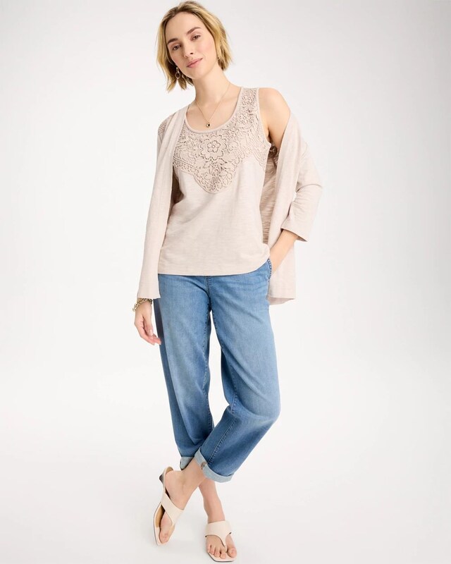 Embroidered Scoopneck Tank - image 2